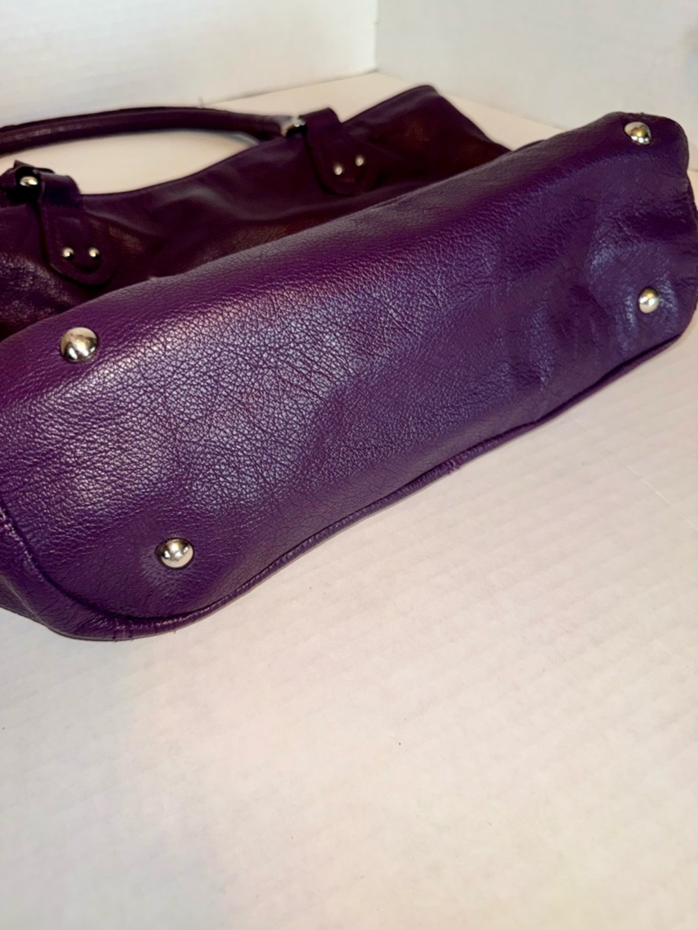 Tignanello Deep Purple Leather Tote - Picture 5 of 12